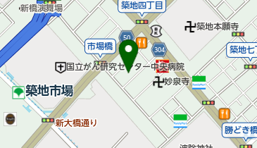 築地魚政 Tsukiji Fish Burger MASA(ツキジ フィッシュバーガー マサ)の地図画像