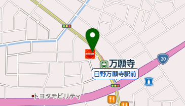 ワンズレンタカー 日野万願寺駅前店の地図画像