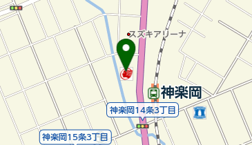 ワンズレンタカー 旭川神楽店の地図画像