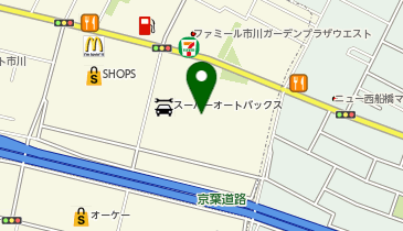 ベルクス 市川鬼高店の地図画像