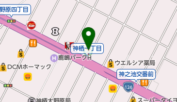 レイクALSA 124号神栖自動契約コーナーの地図画像