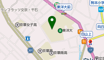 東洋大学井上円了記念博物館の地図画像