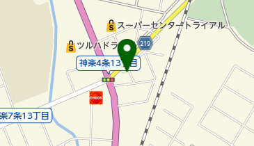 旭川市神楽こがね公園の地図画像