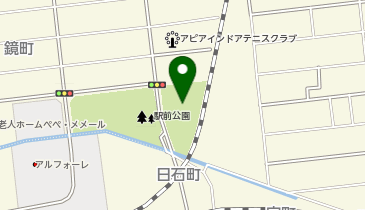 駅前公園テニスコートの地図画像