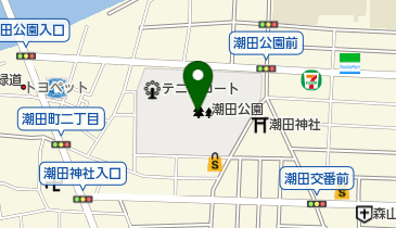 横浜市潮田公園の地図画像