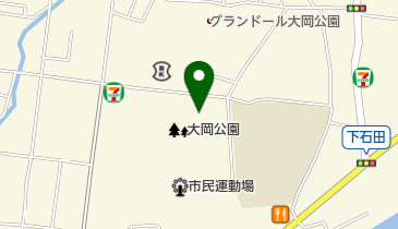 沼津市大岡公園テニスコートの地図画像