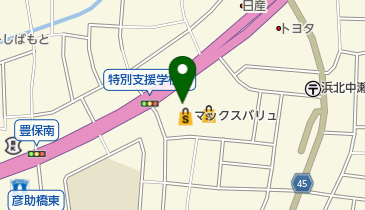 ダイソー マックスバリュ浜北中瀬店の地図画像