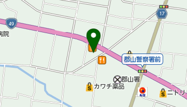 餃子の新城の地図画像