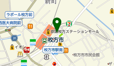 枚方鶏料理個室ダイニング 風花 枚方店の地図画像