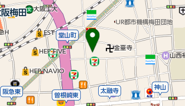 炭焼き専門 ひととき 堂山店の地図画像