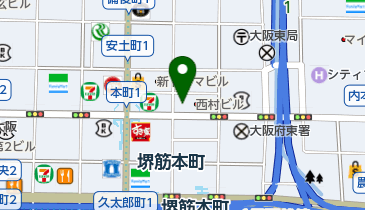 珈琲館 ホテルビスタプレミオ大阪本町店の地図画像