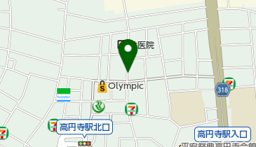 高円寺北口あづま通り商店会の地図画像