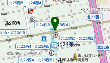 札幌北24条商店街の地図画像