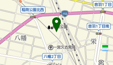 稲荷公園テニスコートの地図画像