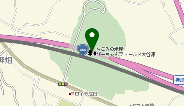 なごみの米屋ぴーちゃんフィールド大谷津(成田市大谷津運動公園)の地図画像