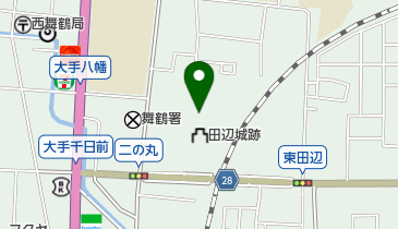 舞鶴公園(田辺城跡・田辺城資料館)の地図画像