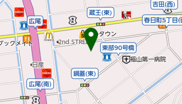 福山市蔵王公園運動場の地図画像