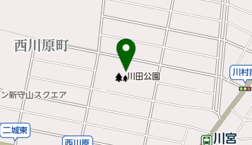 名古屋市川田公園の地図画像