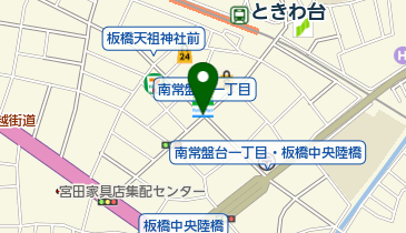 常盤台銀座商店街の地図画像