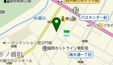 盛岡市肴町商店街の地図画像