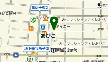 地下鉄あびこ中央商店街の地図画像