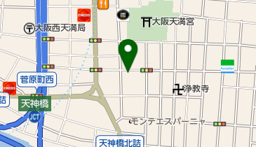 天神橋一丁目商店街の地図画像