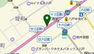 八戸市十三日町商店街の地図画像