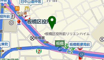 板橋宿不動通り商店街の地図画像