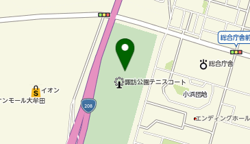 大牟田市諏訪公園テニスコートの地図画像