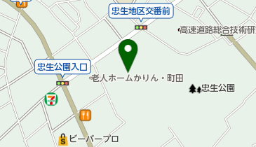 忠生公園ソフトボール場の地図画像