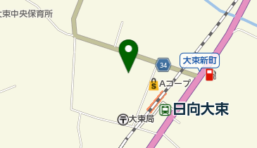 串間市大束支所の地図画像