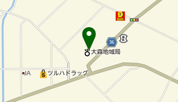 横手市大森地域局の地図画像