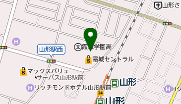 山形市霞城セントラル市民課証明コーナーの地図画像