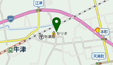 小城市牛津出張所の地図画像