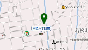 金澤食パン専門店「わざなか」の地図画像