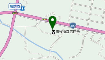 北秋田市森吉庁舎の地図画像