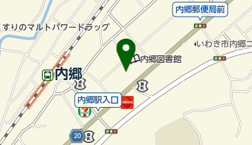 いわき市内郷支所の地図画像