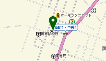 釧路市阿寒町行政センターの地図画像