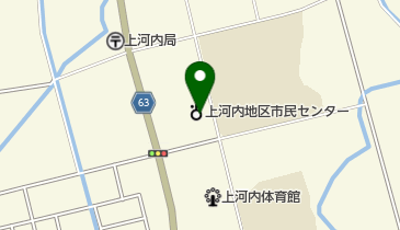 宇都宮市上河内地域自治センターの地図画像