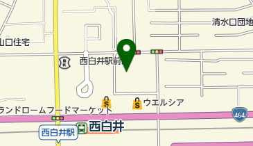 白井市西白井出張所の地図画像