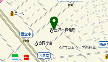 金沢市駅西市民センターの地図画像