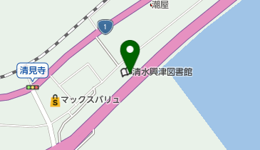 静岡市興津市民サービスコーナーの地図画像