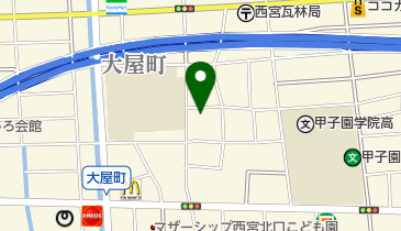 西宮市瓦木支所の地図画像