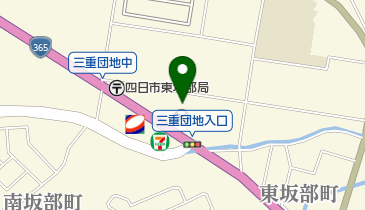 四日市三重地区市民センターの地図画像