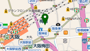 シュガーバターの木 阪急うめだ店の地図画像