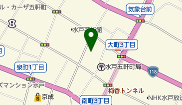 水戸市 五軒市民センター」(水戸市-市区町村施設-〒310-0063)の地図
