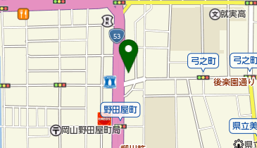 銀座 に志かわ 岡山後楽園通店の地図画像