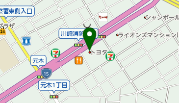 トヨタモビリティ神奈川 川崎元木店の地図画像