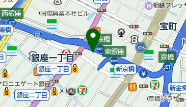 コナミクリエイティブセンター銀座の地図画像