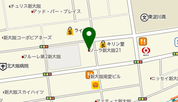 ムラマツ リサイタルホール 新大阪の地図画像